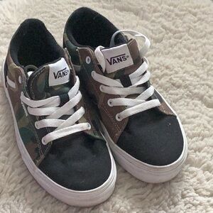 Vans Kids Camouflage Sneakers - Black and Green